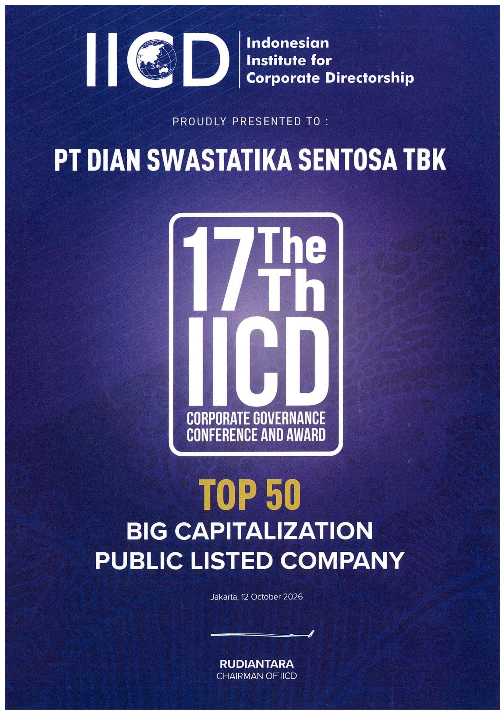 DSSA Wins “Best Rights and Equitable Treatment of Shareholders” and “Top 50 Big Cap” at The 17th IICD Award 2026