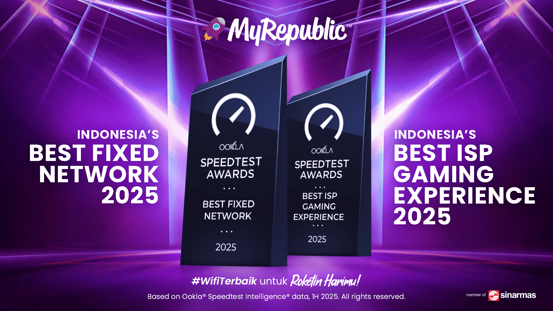 MyRepublic Indonesia Named Best Fixed Network and Best ISP Gaming Experience 2025 in Indonesia by Ookla®
